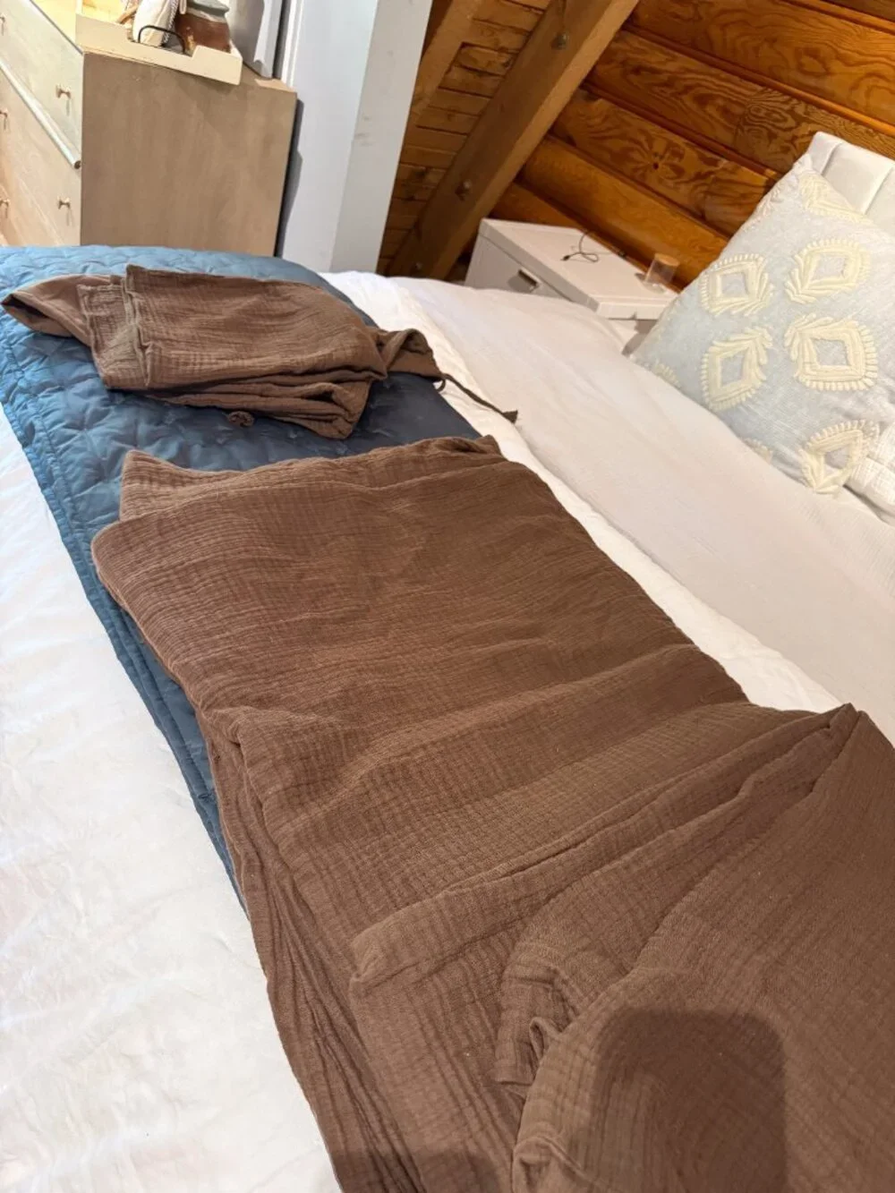 Quince Organic Cotton Airy Gauze Duvet Cover Set Queen Espresso